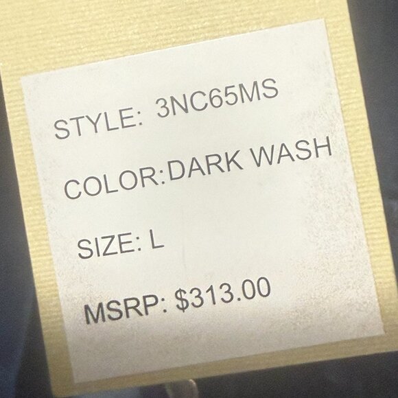 New Torn by Ronny Kobo Western Prairie Denim Blue Blouse Women's Large Dark Wash - Picture 12 of 16